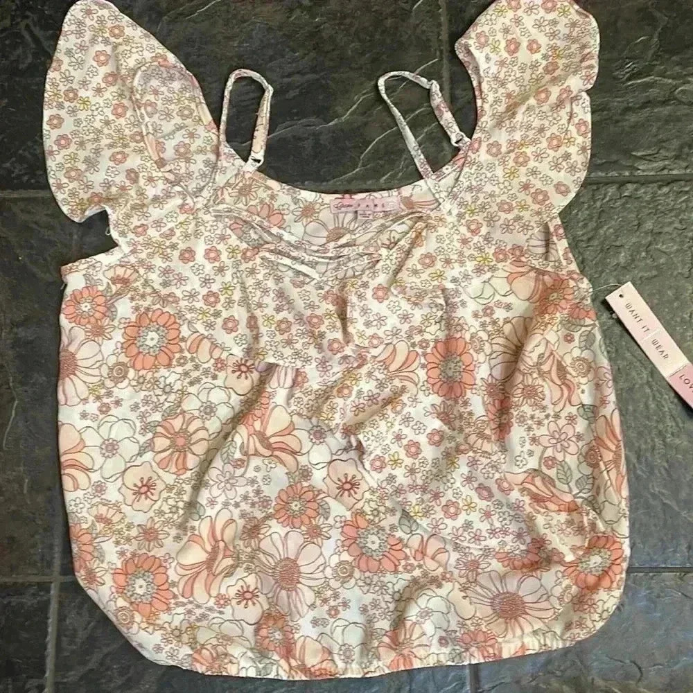 Crave Fame blouse, cold shoulder adjustable straps.  Size Large, NWT